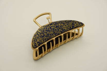 Moon Shape Silk Hairclip Hair Claw Clips