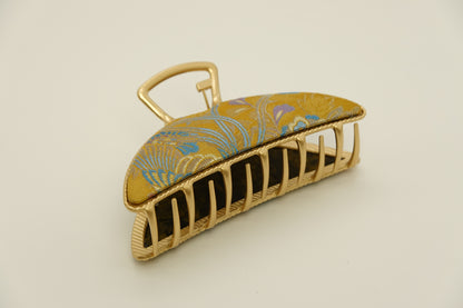 Moon Shape Silk Hairclip Hair Claw Clips