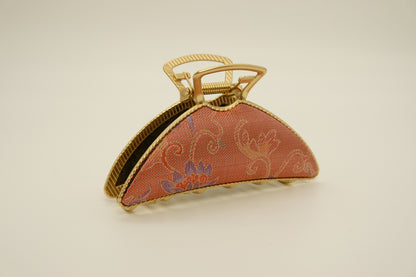 Moon Shape Silk Hairclip Hair Claw Clips