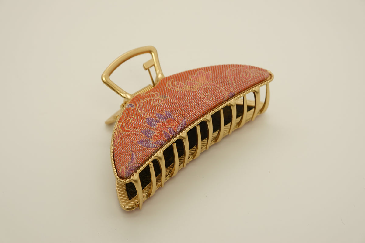 Moon Shape Silk Hairclip Hair Claw Clips