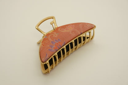 Moon Shape Silk Hairclip Hair Claw Clips