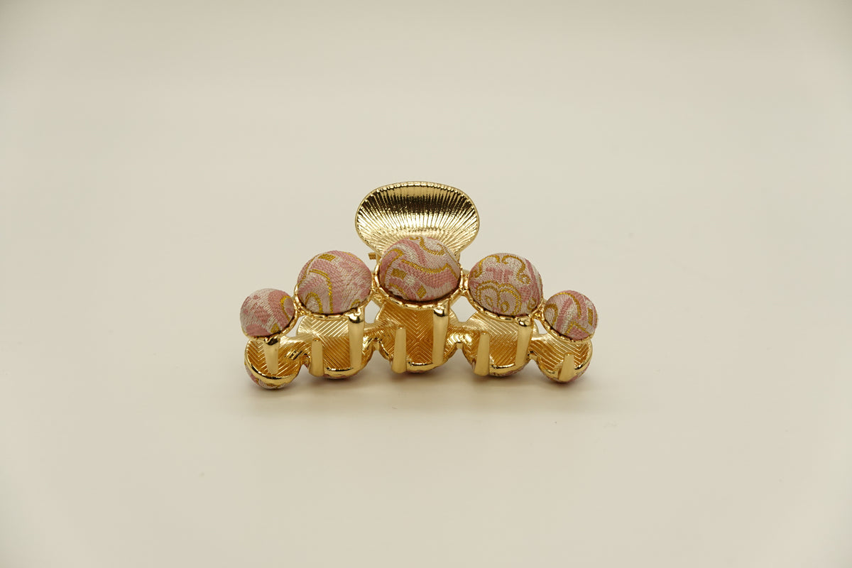 Medium Dot Silk Hairclip Claw Clip