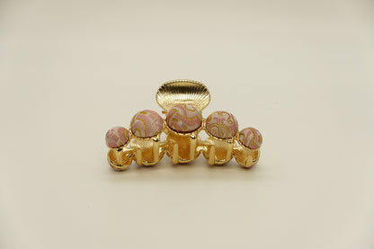 Medium Dot Silk Hairclip Claw Clip