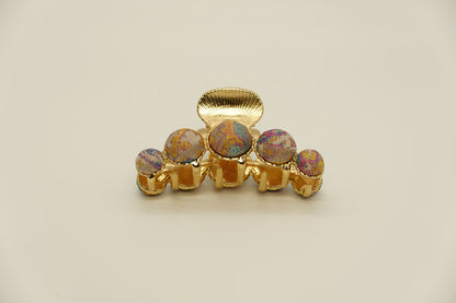 Medium Dot Silk Hairclip Claw Clip