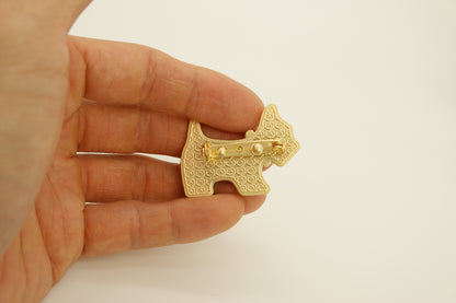 Puppy Silk Brooch