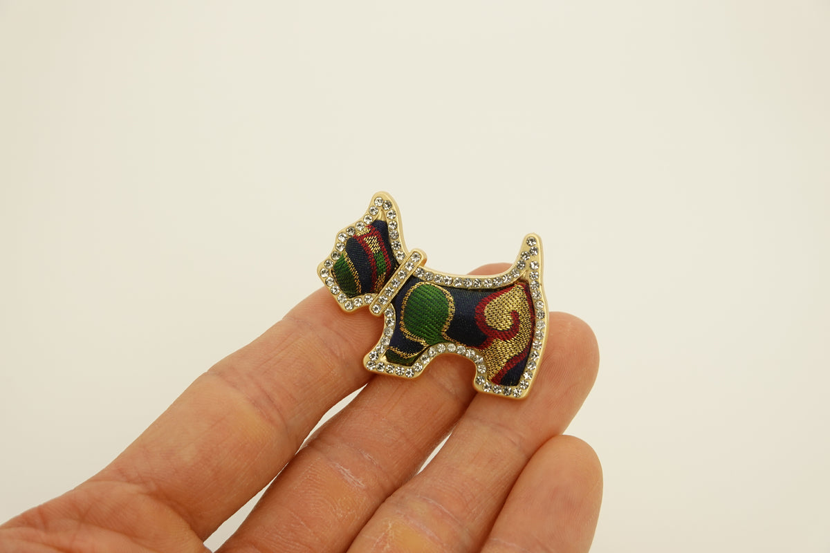 Puppy Silk Brooch