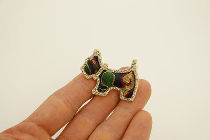 Puppy Silk Brooch