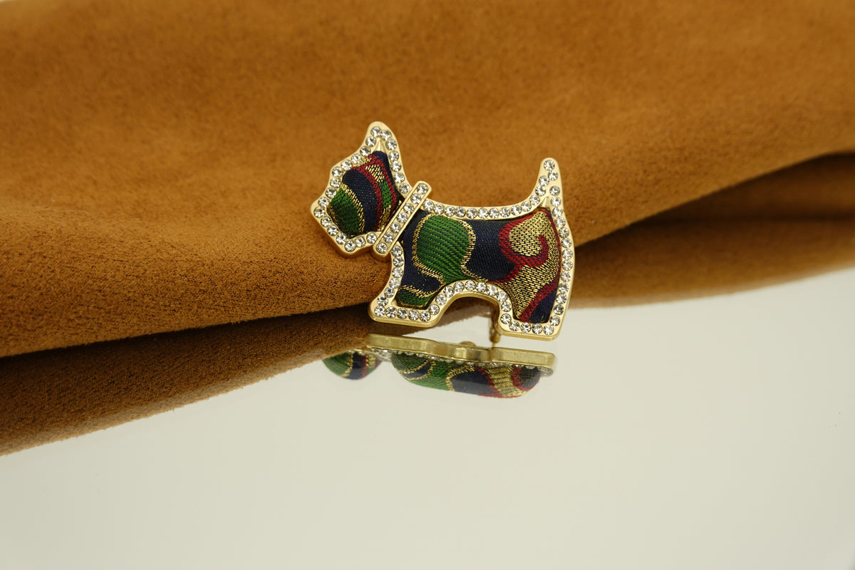 Puppy Silk Brooch