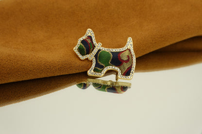 Puppy Silk Brooch