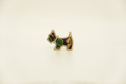 Puppy Silk Brooch